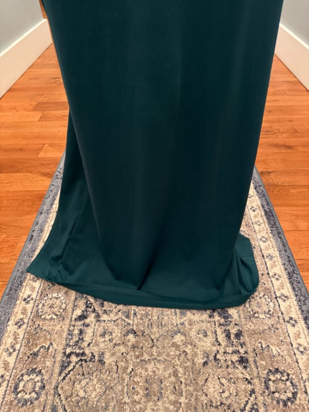 Halara Cut Out Ruched Drawstring Bodycon Maxi Dress Green Size M - Picture 10 of 13